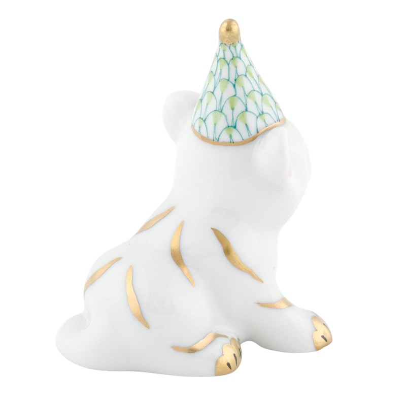 Herend Party Tiger Figurine, Key Lime