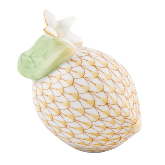 Herend Lemon with Blossom Figurine