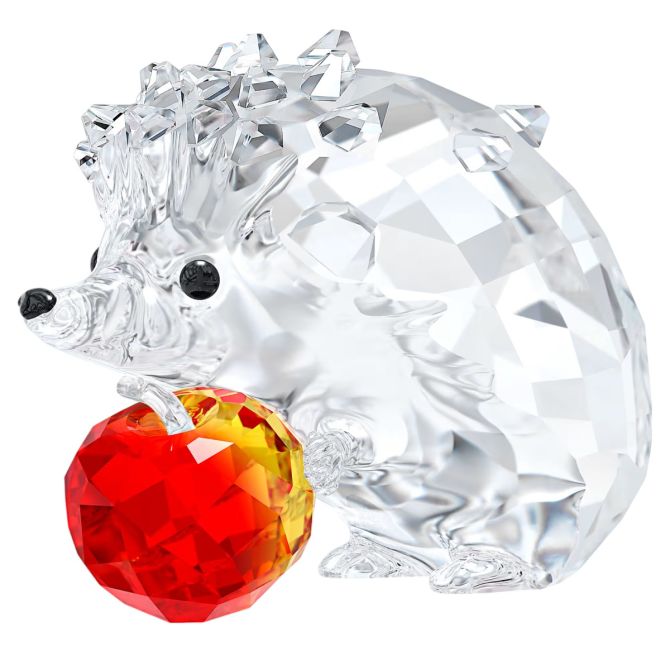 Swarovski Hedgehog with Apple Figurine