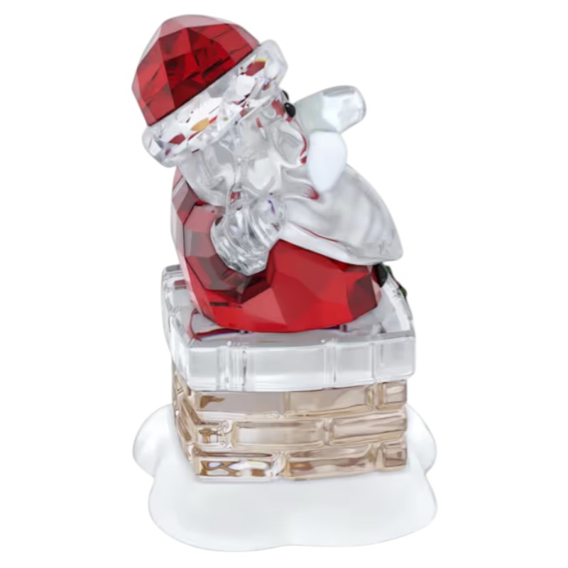 Swarovski Holiday Cheers Santa Claus and Chimney Figurine