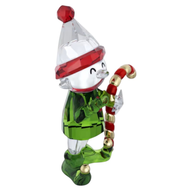Swarovski Holiday Cheers Dulcis Elf and Candy Cane Figurine