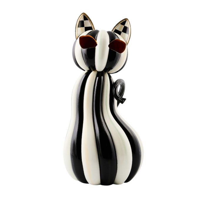 MacKenzie-Childs Courtly Stripe Illuminated Cat
