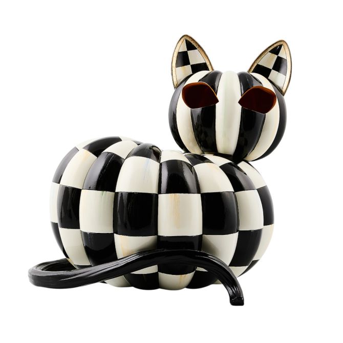 MacKenzie-Childs Courtly Check Illuminated Cat
