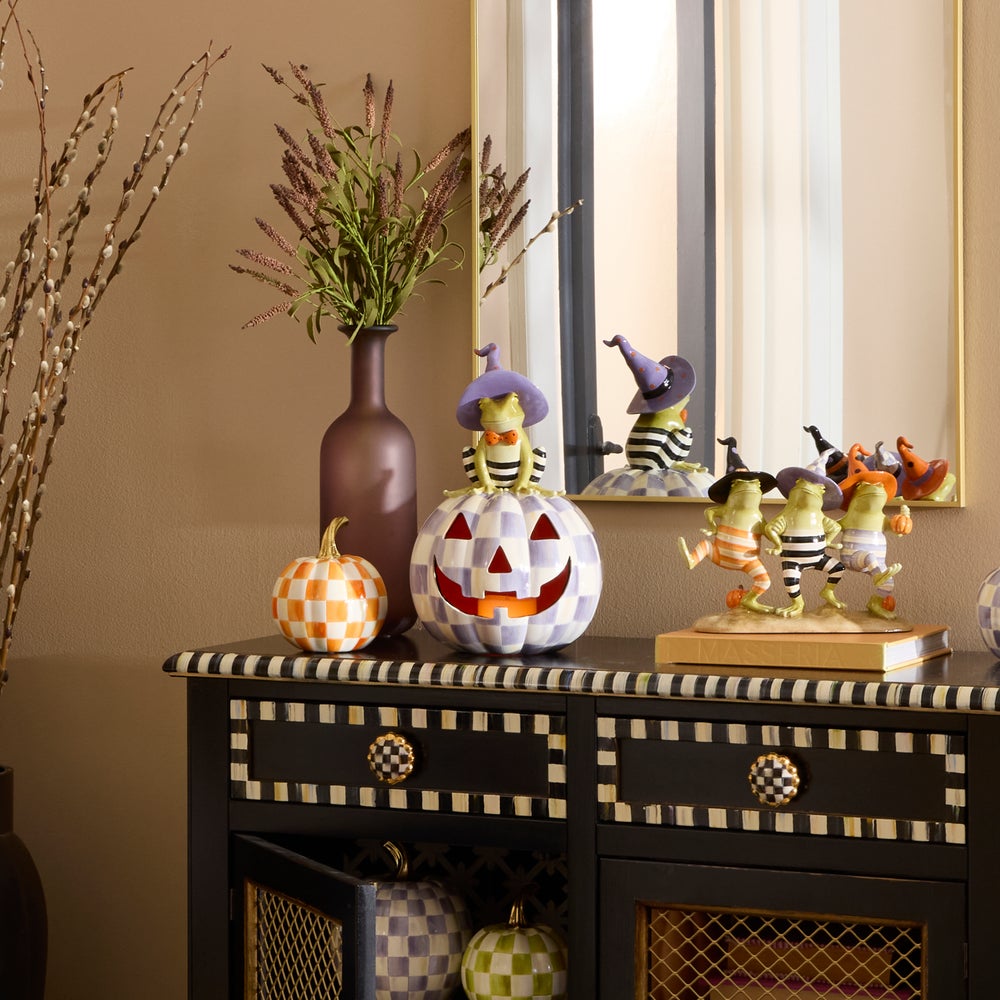 MacKenzie-Childs Halloween Illuminated Fergal Jack O' Lantern