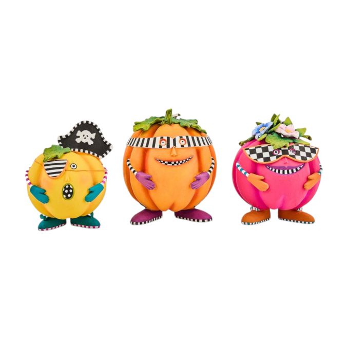 MacKenzie-Childs Patience Brewster Mini Pumpkins, Set of 3
