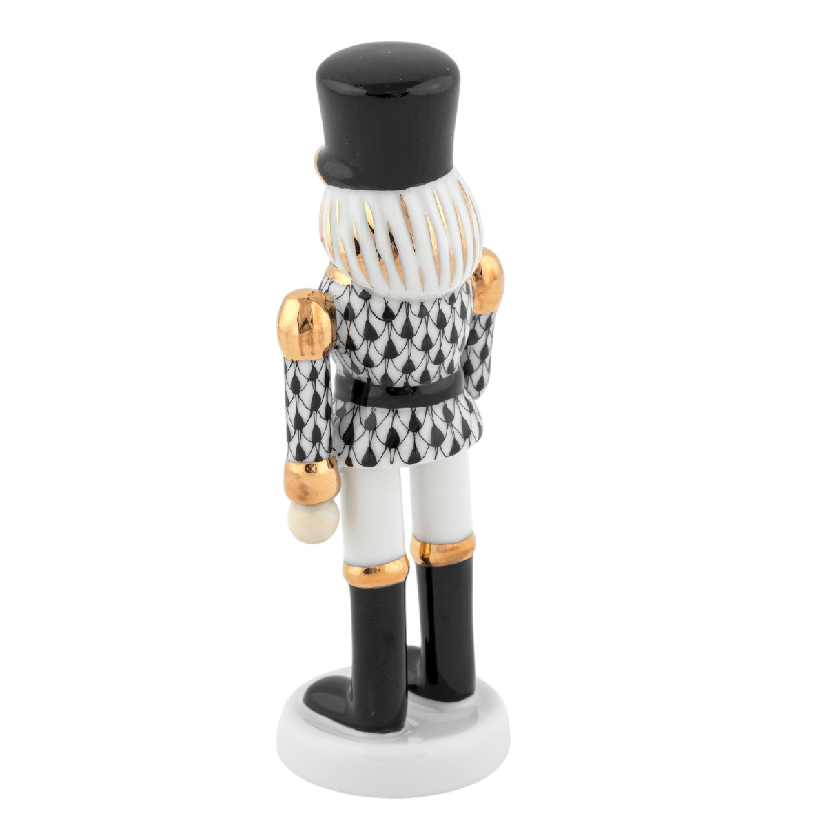 Herend Nutcracker with Christmas Tree Figurine, Black