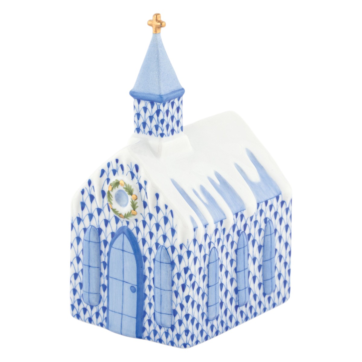 Herend Church Figurine, Sapphire