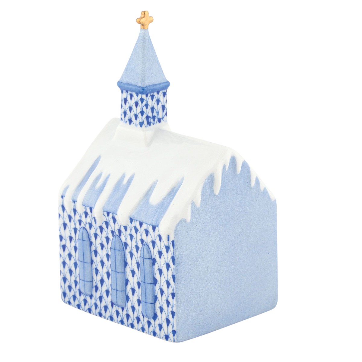 Herend Church Figurine, Sapphire