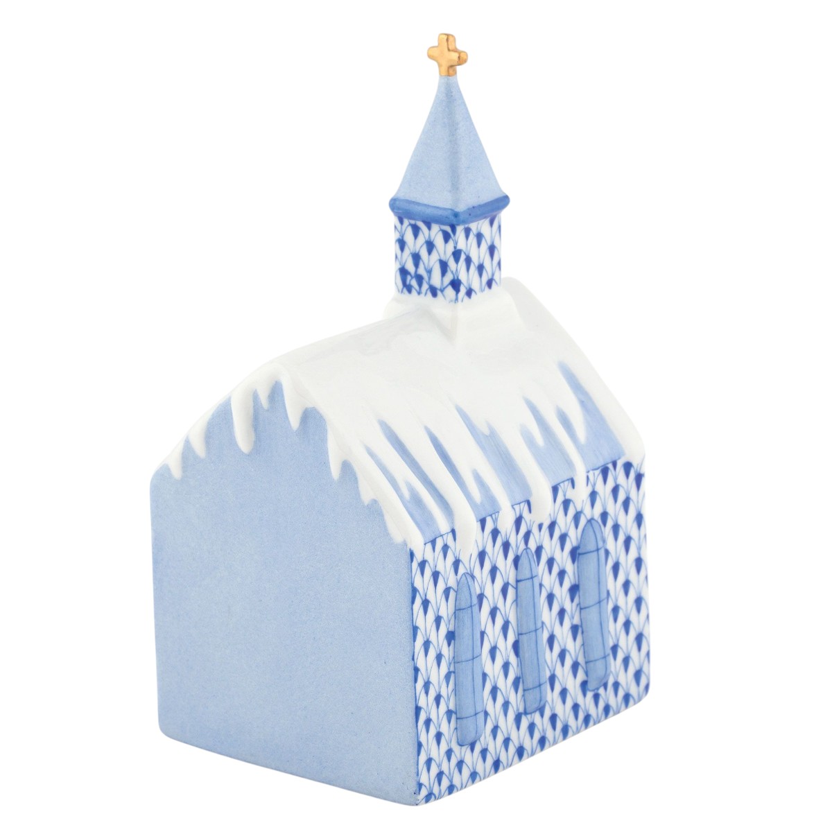 Herend Church Figurine, Sapphire