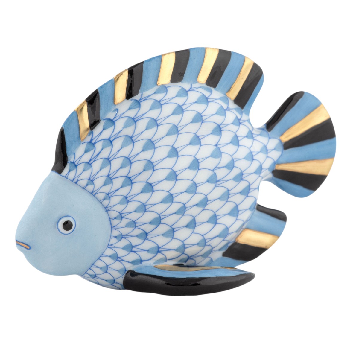 Herend Fish Figurine, Blue