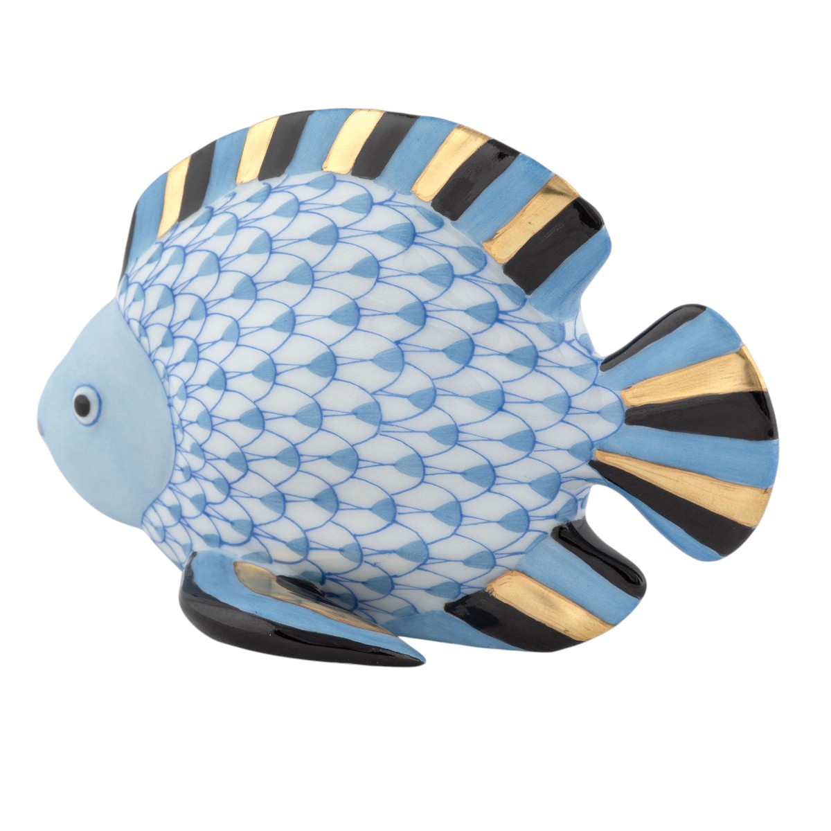 Herend Fish Figurine, Blue