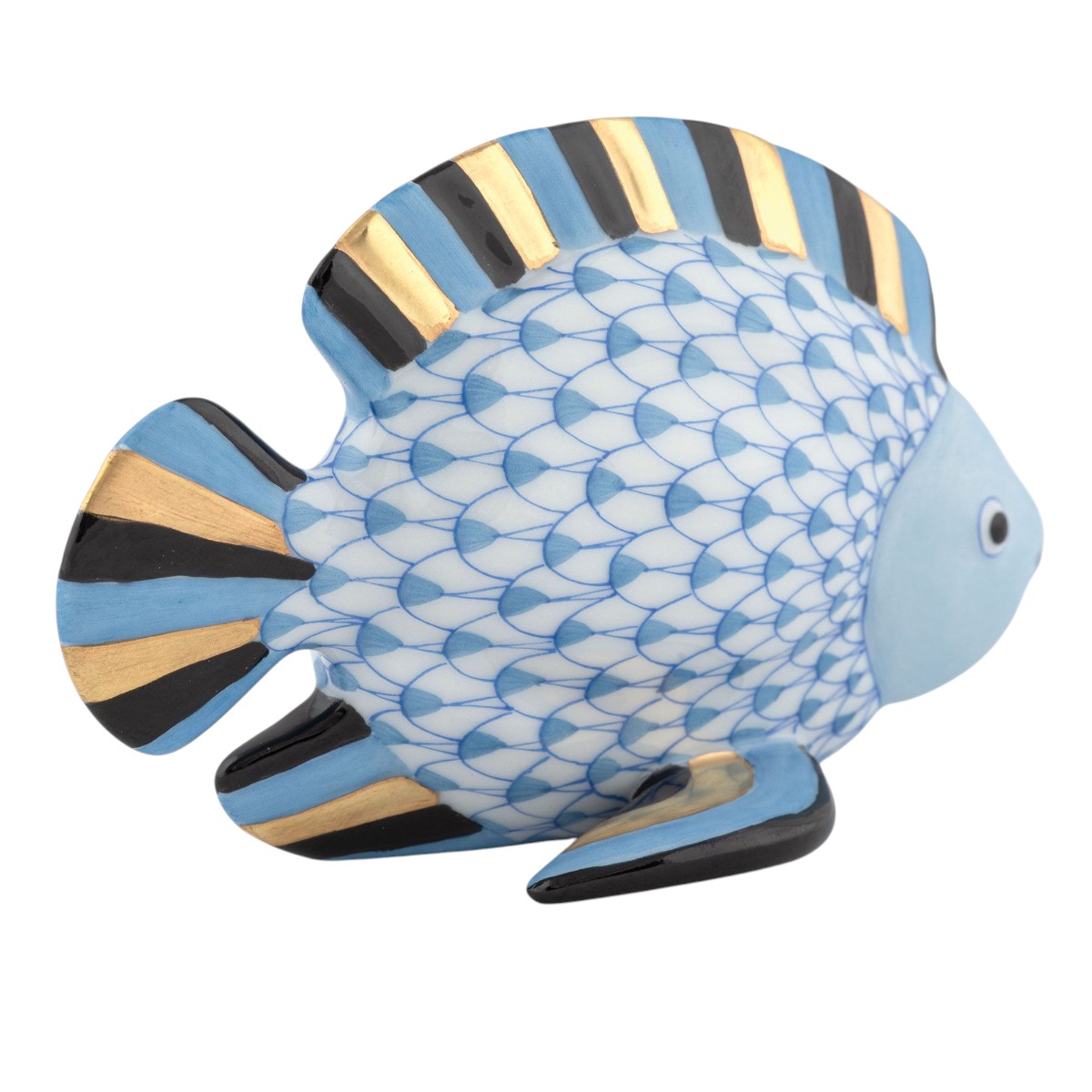 Herend Fish Figurine, Blue