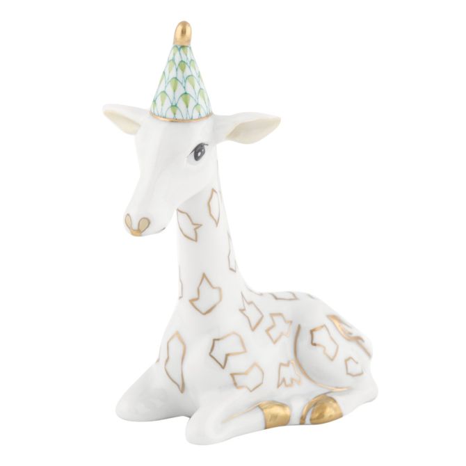 Herend Party Giraffe Figurine, Keylime