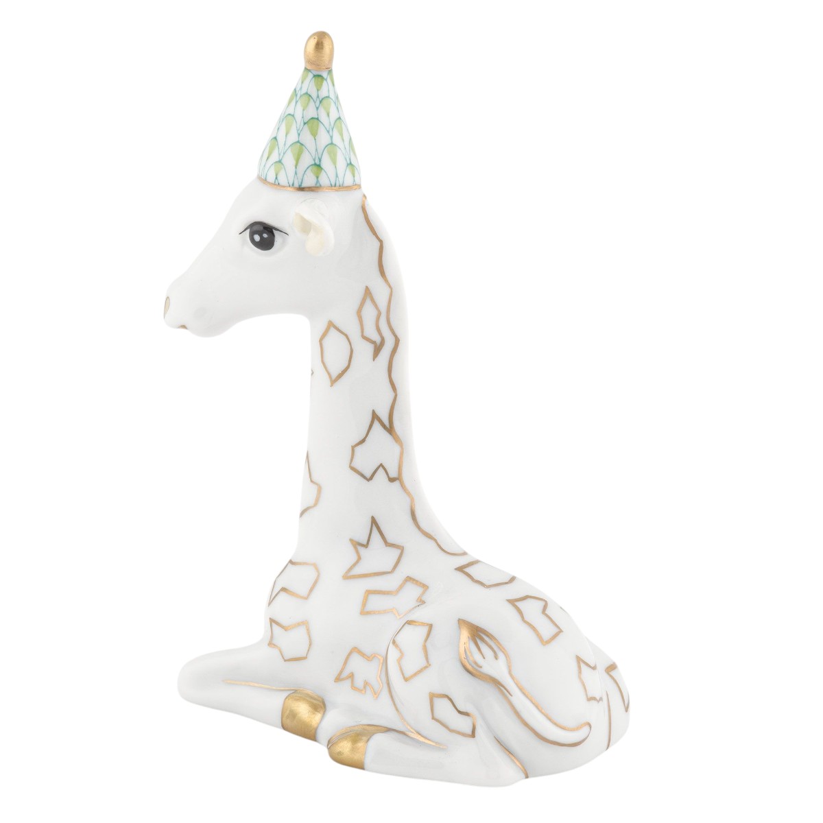 Herend Party Giraffe Figurine, Keylime