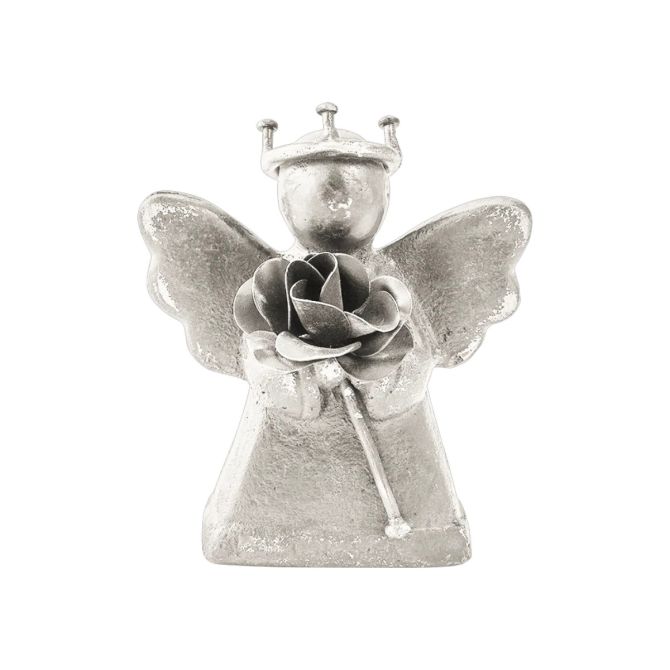 Jan Barboglio El Angelito Figurine, Nickel Plated