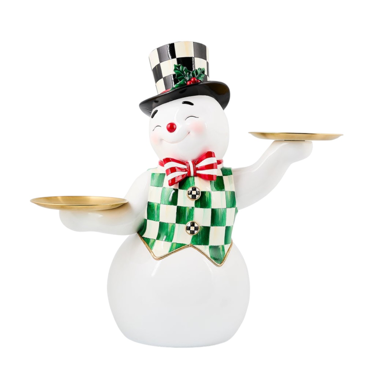 MacKenzie-Childs Check It Out Snowman Butler