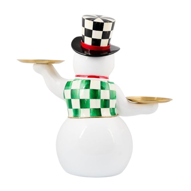 MacKenzie-Childs Check It Out Snowman Butler | 35509-1213 | Borsheims