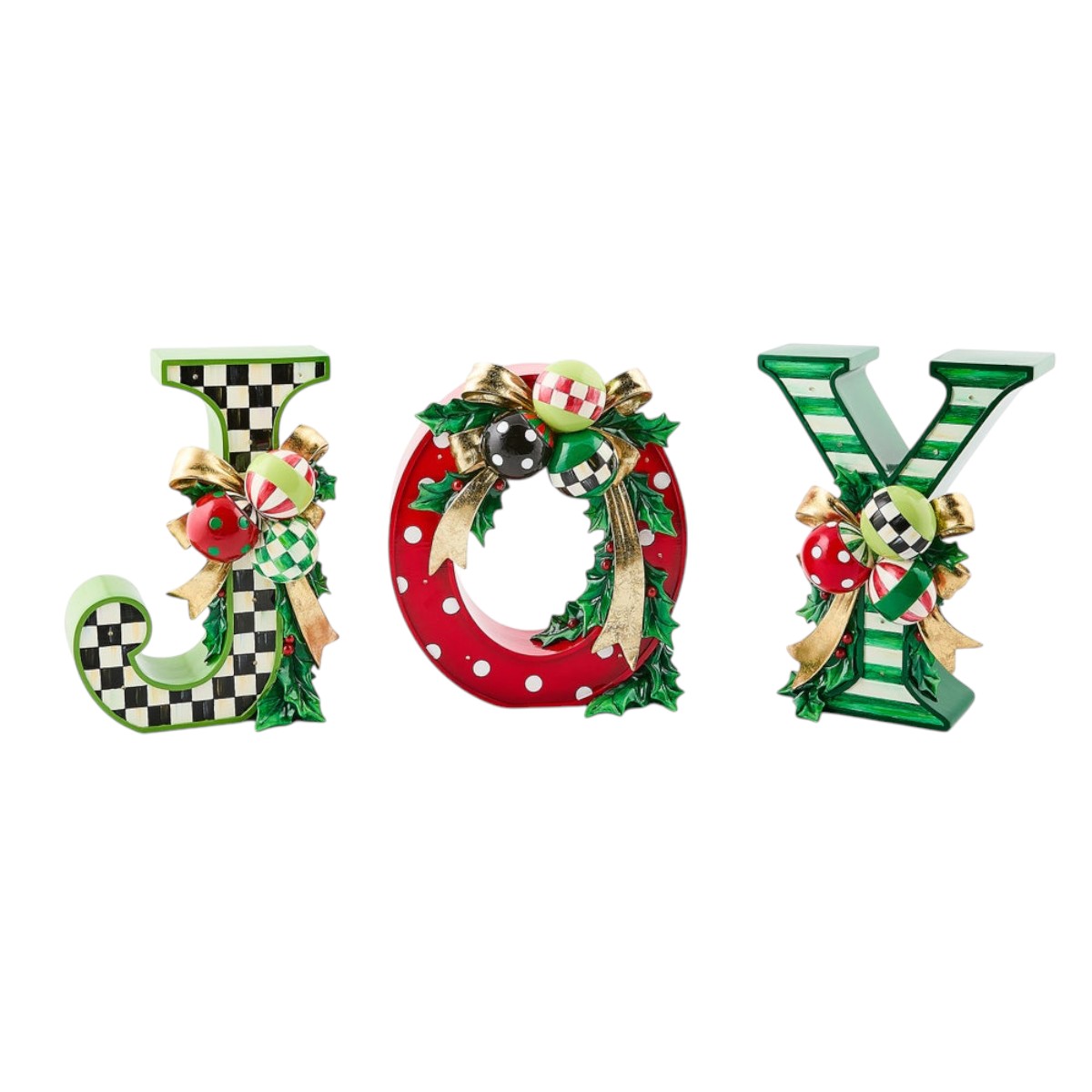 MacKenzie-Childs Check It Out Illuminated JOY