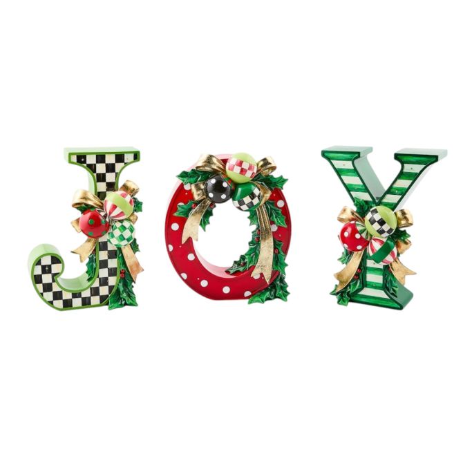 MacKenzie-Childs Check It Out Illuminated JOY
