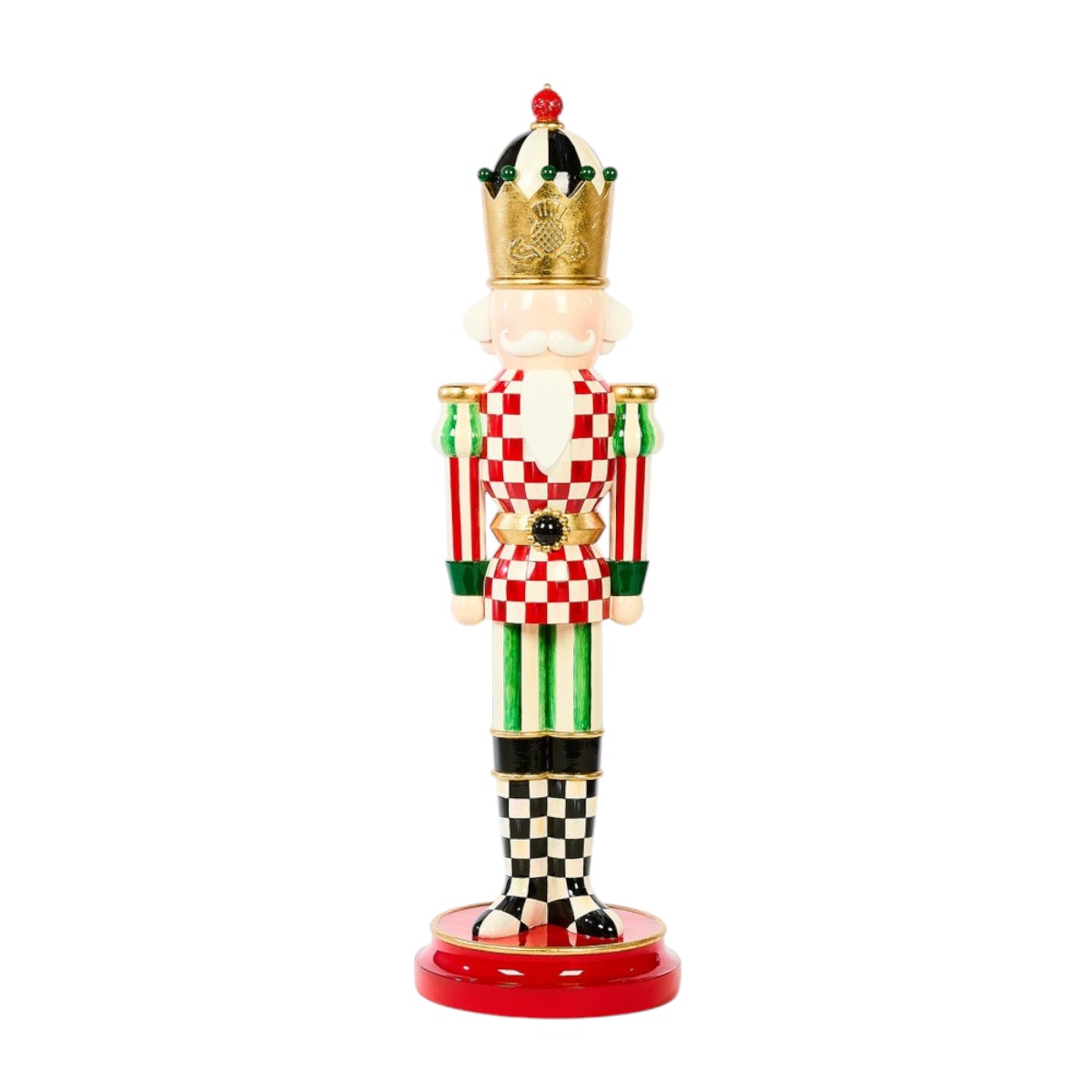 MacKenzie-Childs Check It Out Trophy Nutcracker, Small
