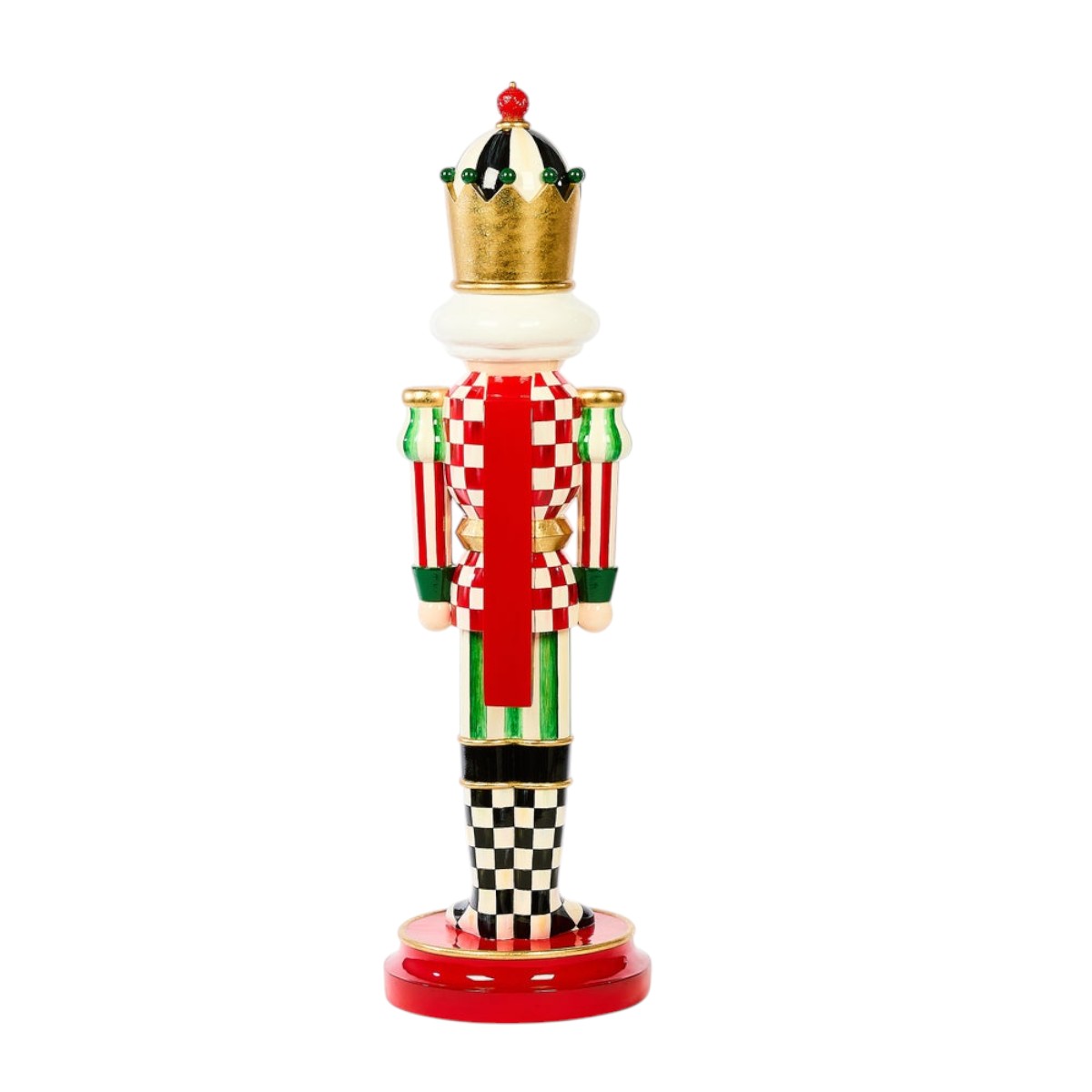 MacKenzie-Childs Check It Out Trophy Nutcracker, Small