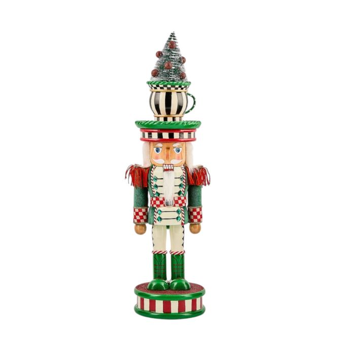 MacKenzie-Childs Check It Out Teacup Nutcracker