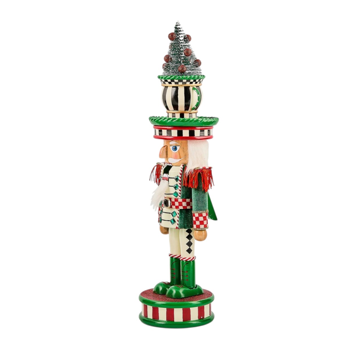 MacKenzie-Childs Check It Out Teacup Nutcracker