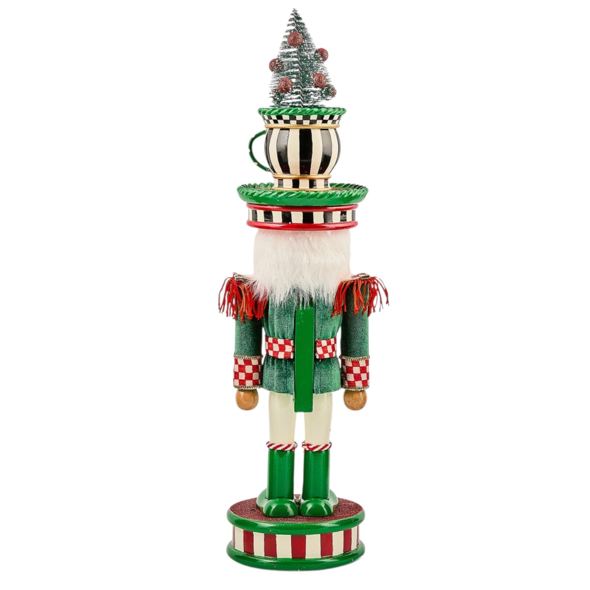 MacKenzie-Childs Check It Out Teacup Nutcracker