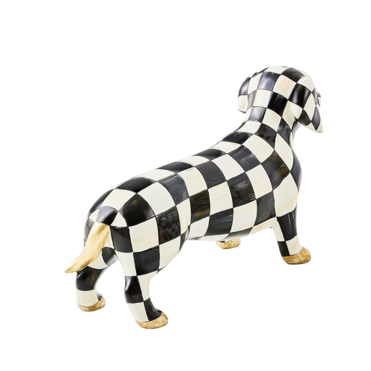 MacKenzie-Childs Courtly Check Dachshund Figurine