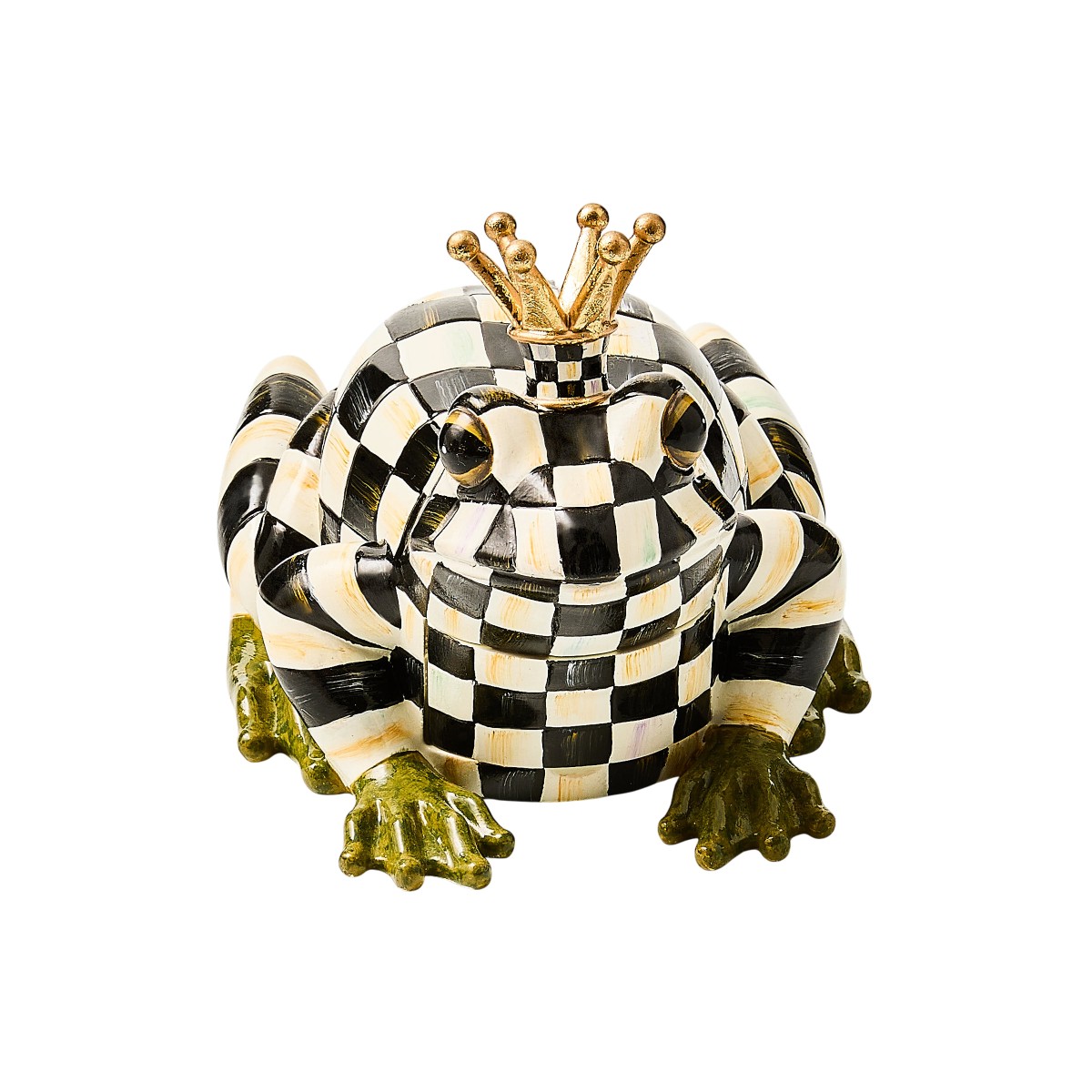 MacKenzie-Childs Frog Hide-A-Key, Courtly Check