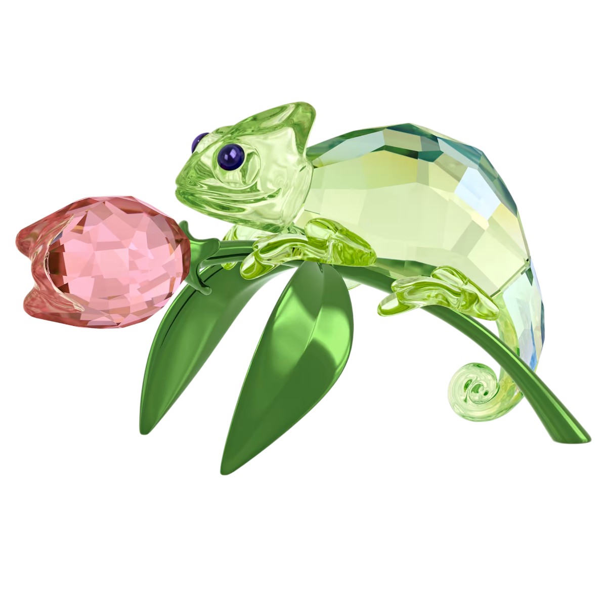 Swarovski Idyllia Figurine, Chameleon and Tulip