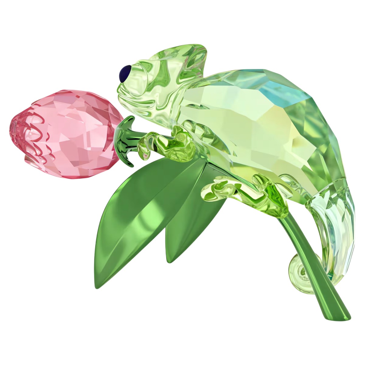 Swarovski Idyllia Figurine, Chameleon and Tulip