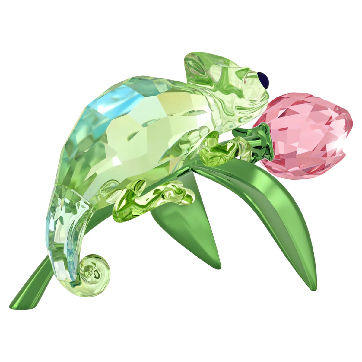 Swarovski Idyllia Figurine, Chameleon and Tulip