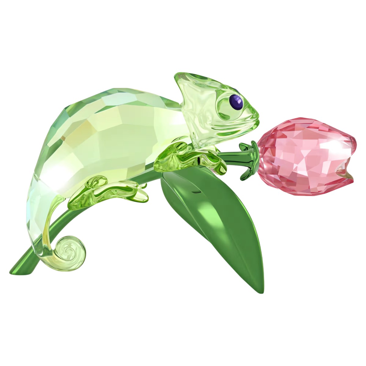 Swarovski Idyllia Figurine, Chameleon and Tulip