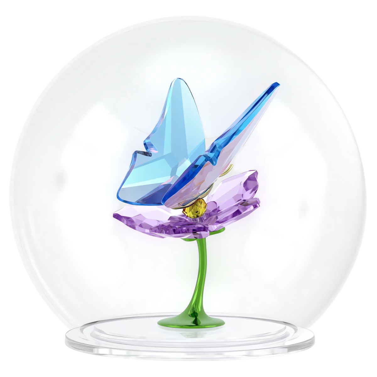 Swarovski Idyllia Glass Ball Figurine, Butterfly and Flower