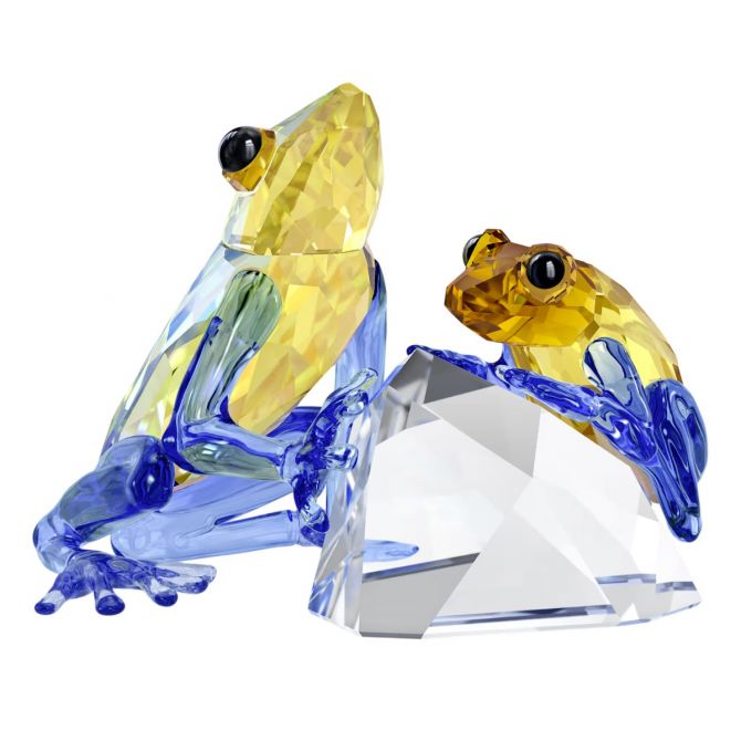 Swarovski Idyllia Frog and Baby Figurine