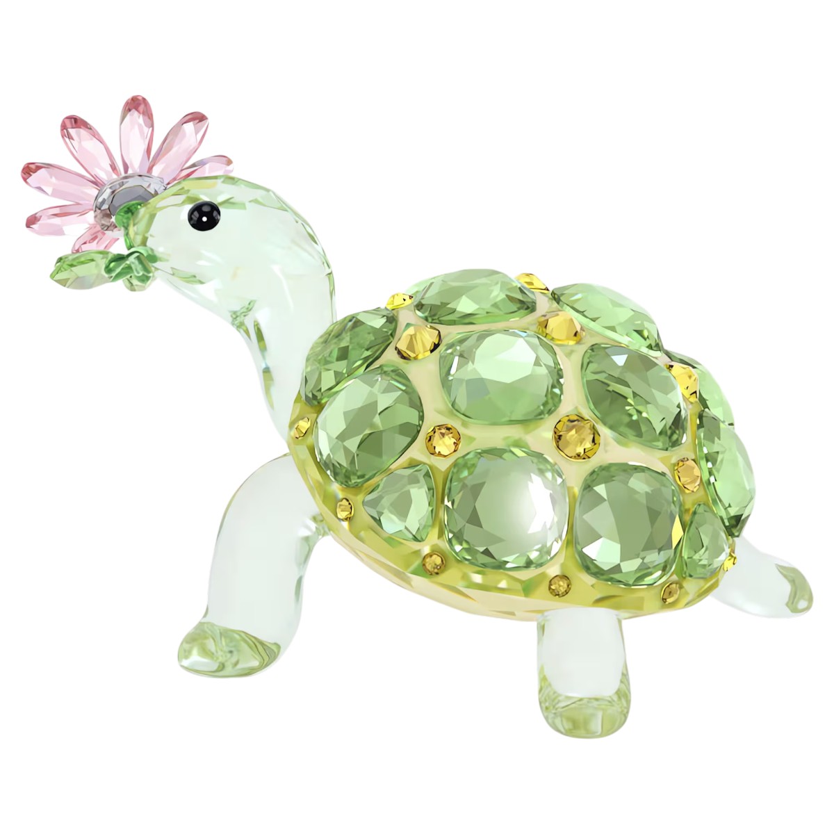 Swarovski Idyllia Tortoise and Daisy Figurine