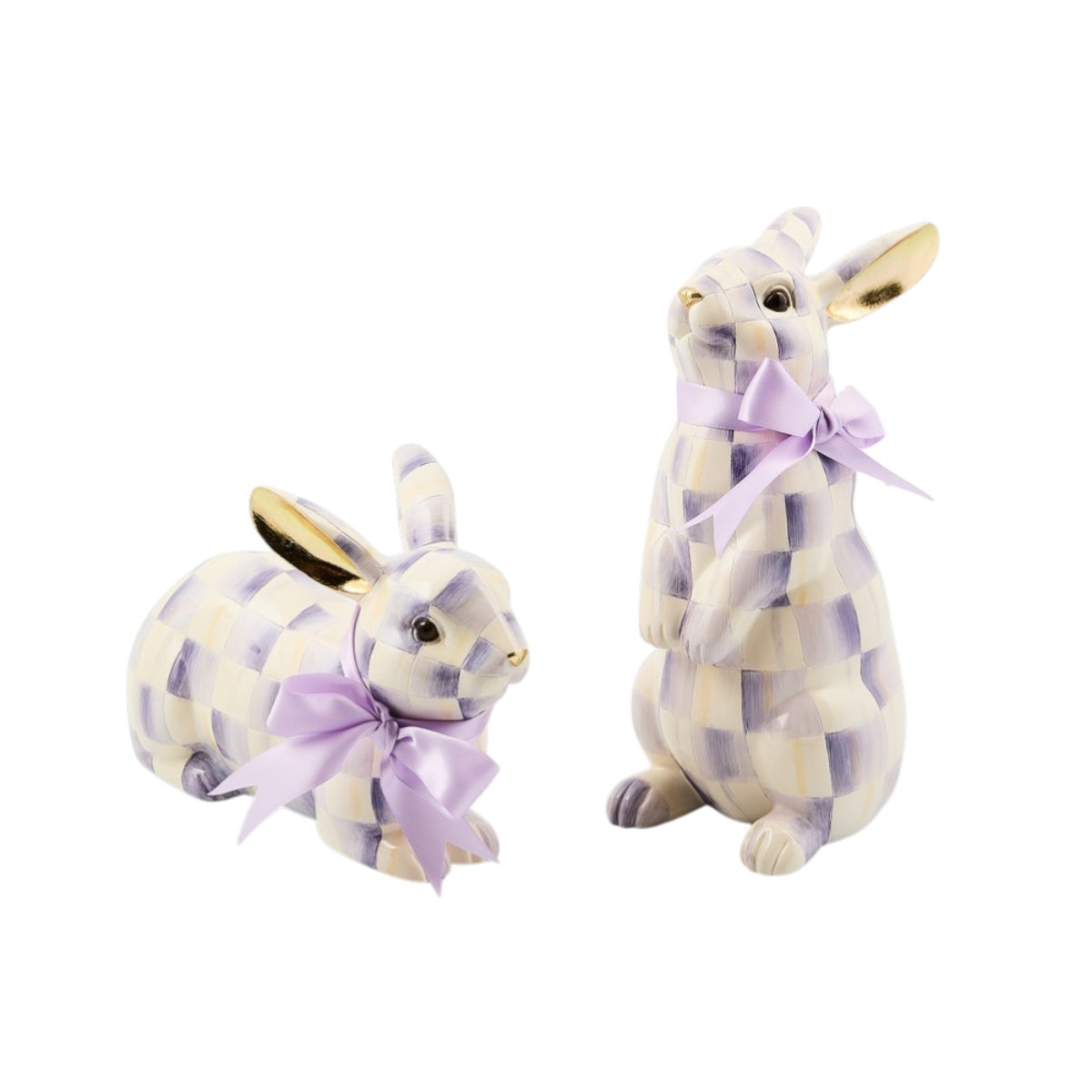 MacKenzie-Childs Standing Bunny, Violet Check