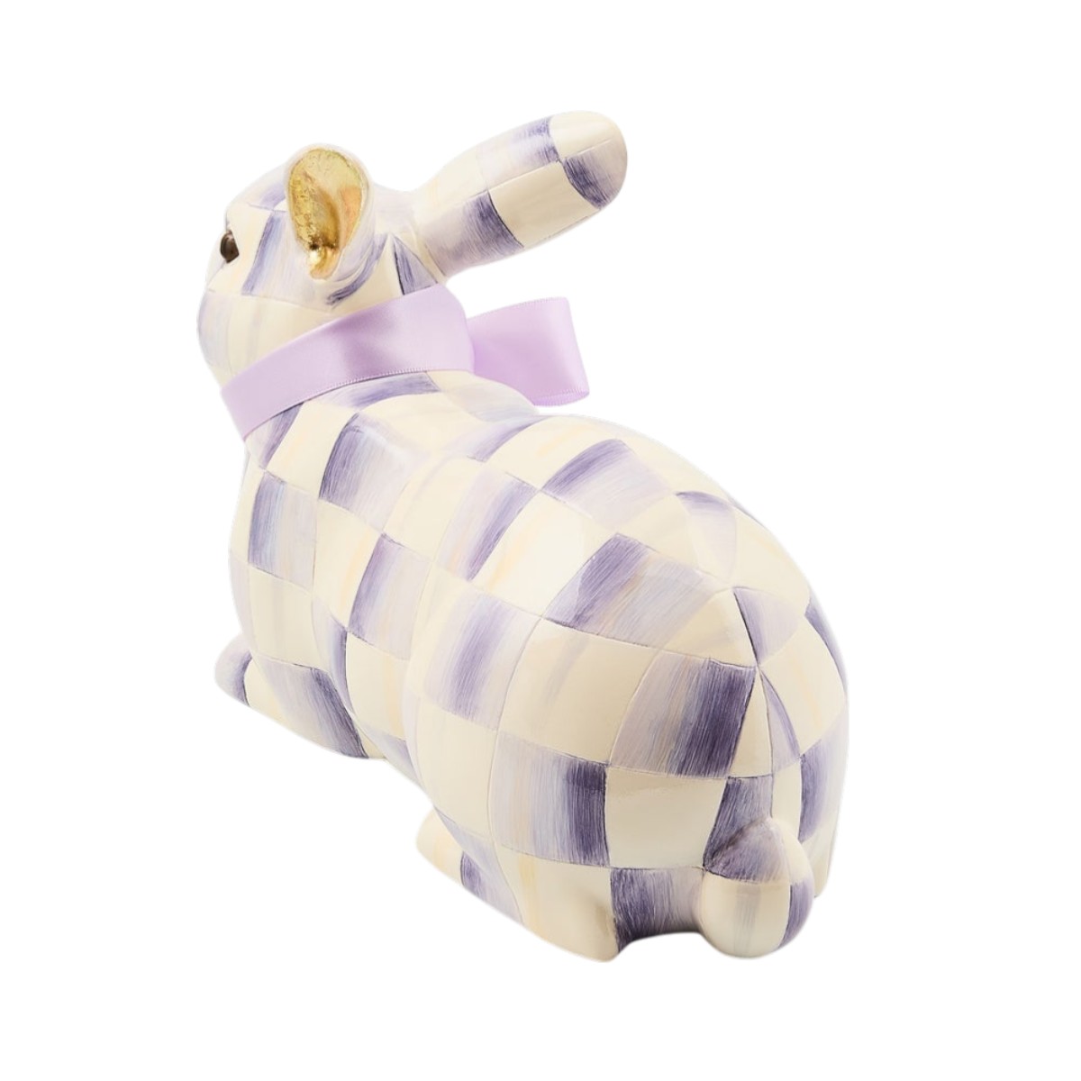 MacKenzie-Childs Resting Bunny, Violet Check