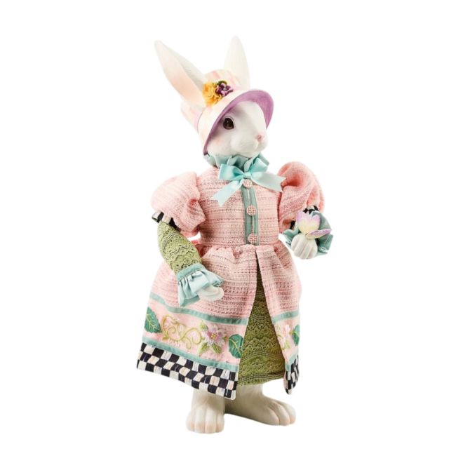 MacKenzie-Childs Mrs. Rabbit Figurine, Frolic Spring