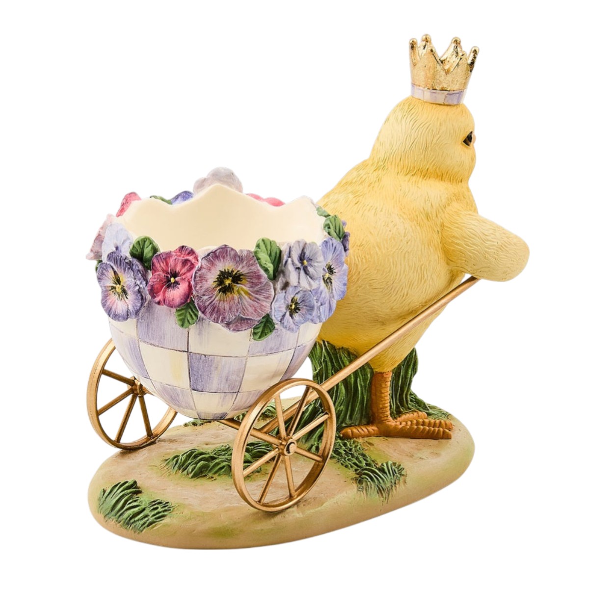 MacKenzie-Childs Pansy Party Chick With Cart