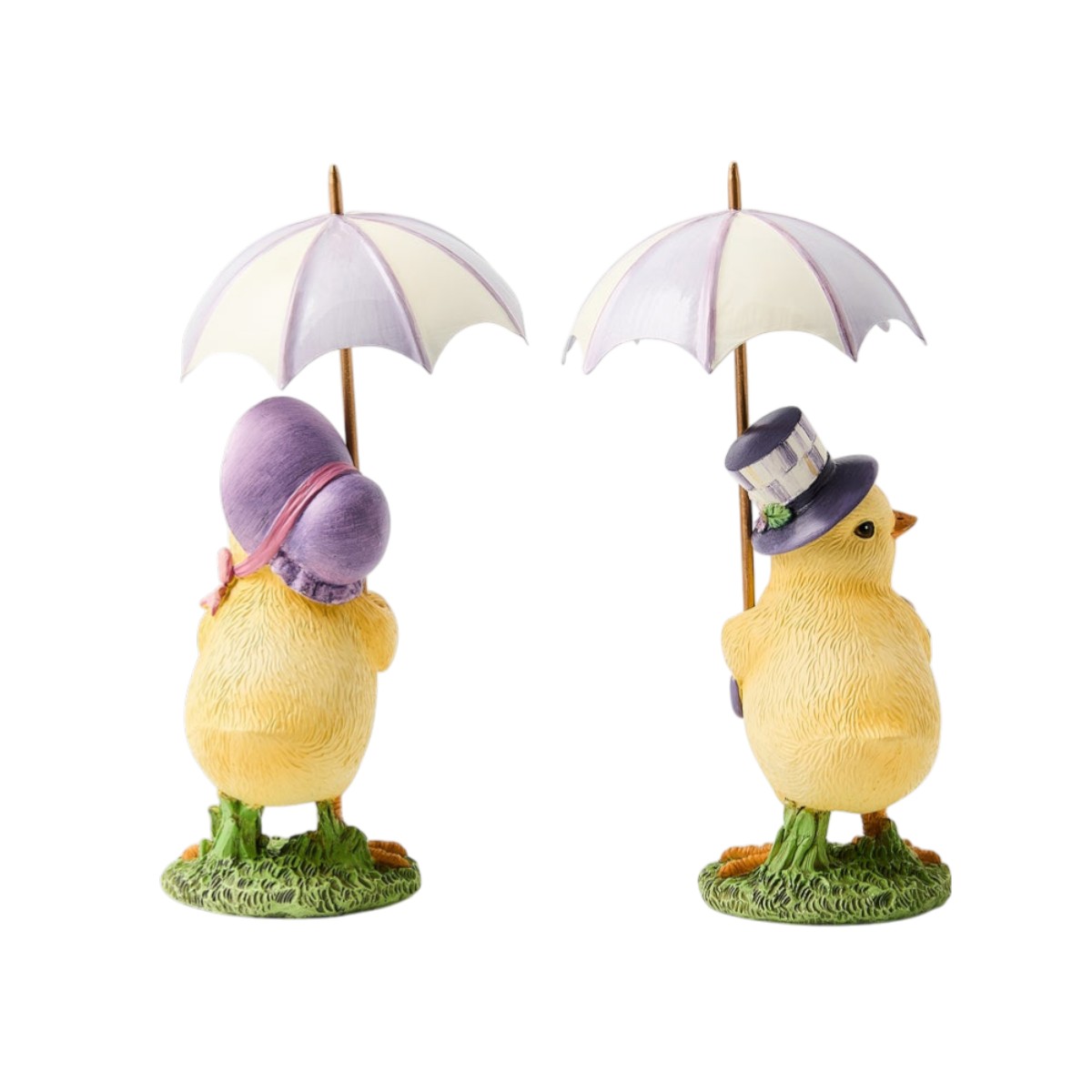 MacKenzie-Childs Pansy Party Umbrella Chicks, Set of 2
