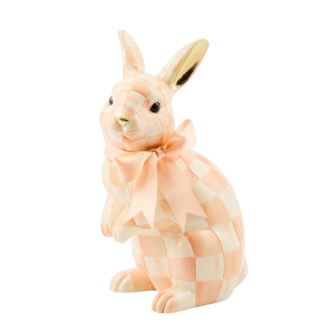 MacKenzie-Childs Dutchess Bunny Figurine, Coral Check