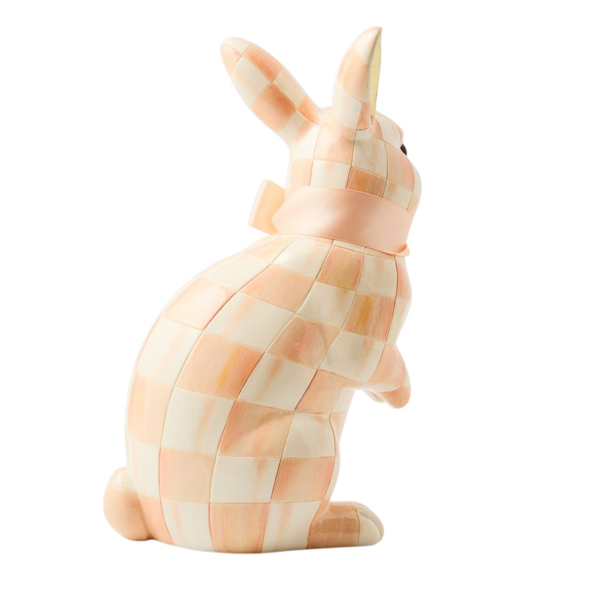MacKenzie-Childs Dutchess Bunny Figurine, Coral Check