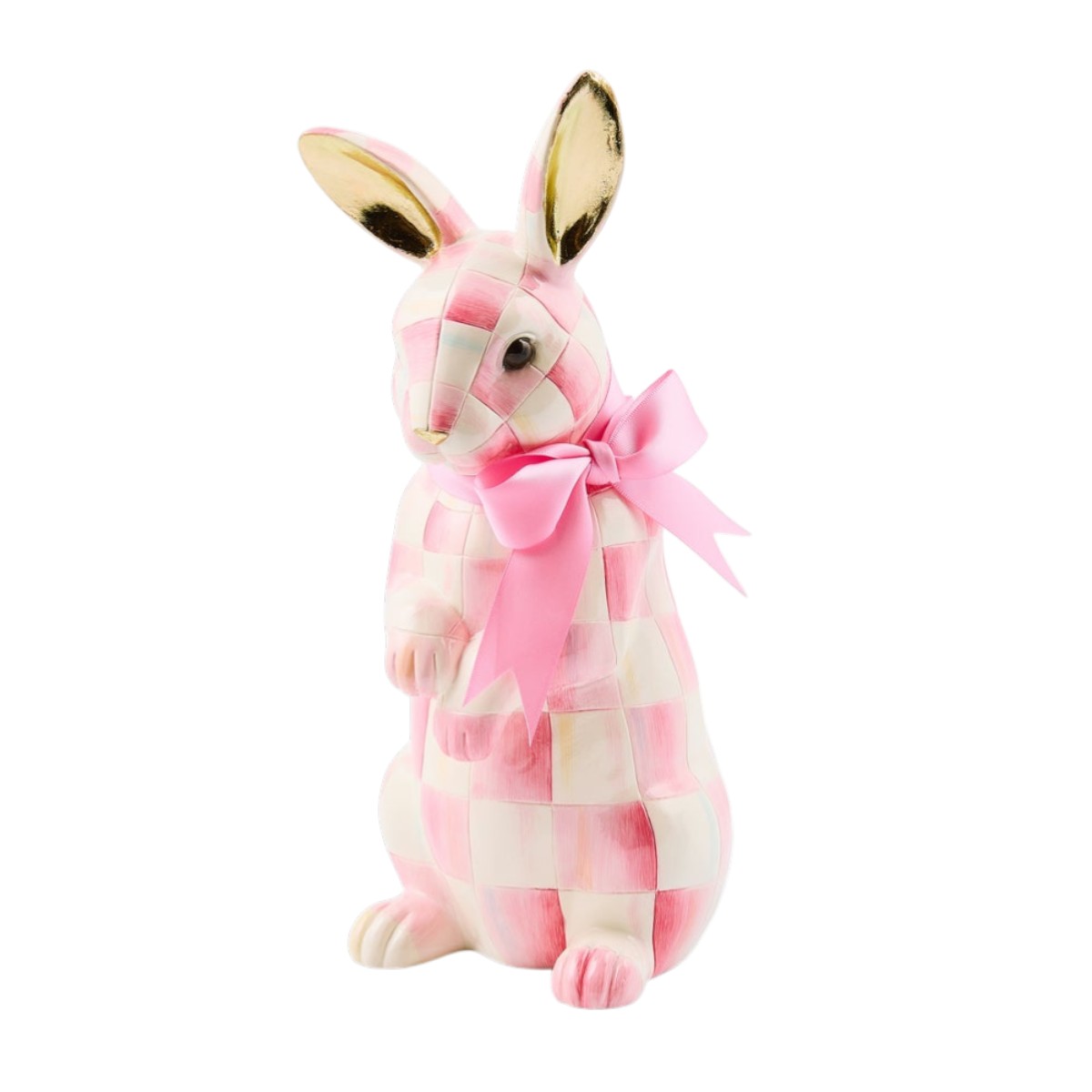 MacKenzie-Childs Hops Bunny Figurine, Bubblegum