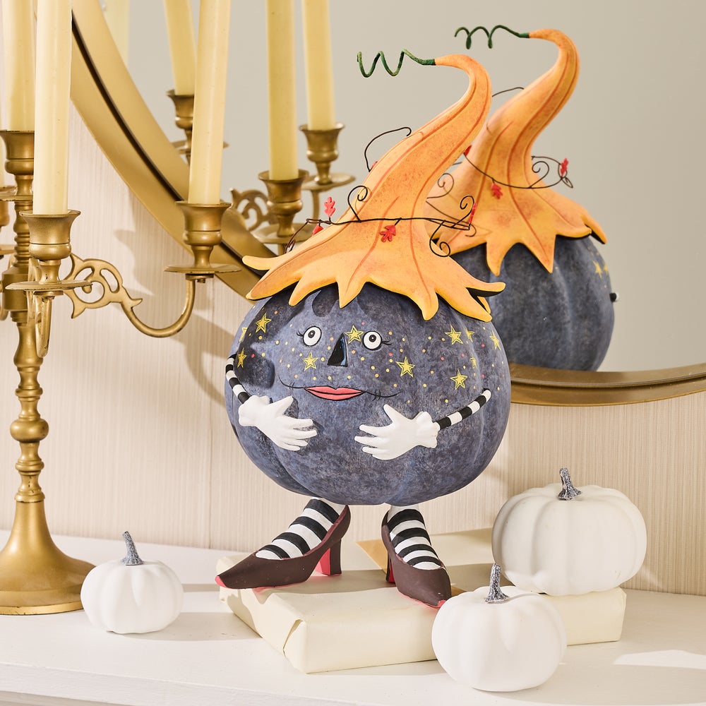 MacKenzie-Childs Patience Brewster Pumpkin Figure, Celeste