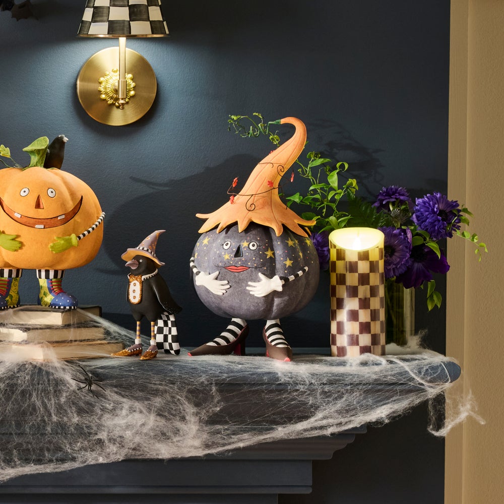 MacKenzie-Childs Patience Brewster Pumpkin Figure, Celeste