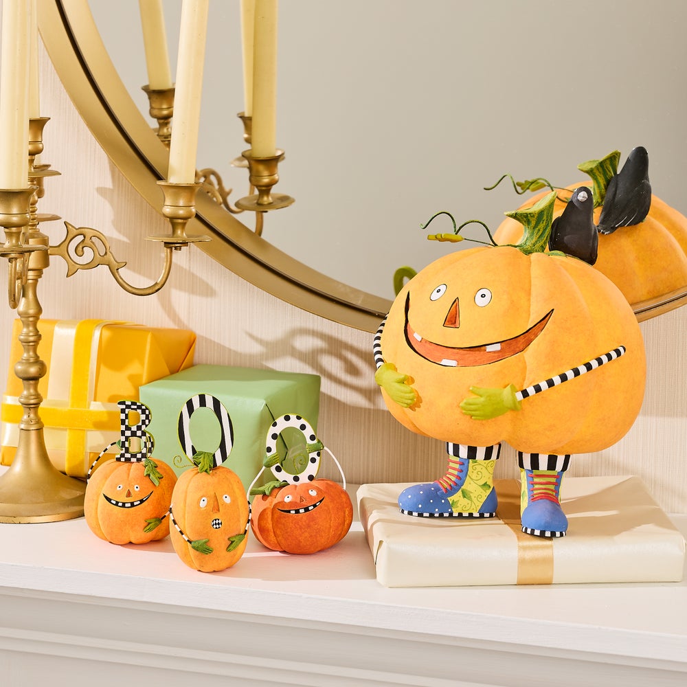MacKenzie-Childs Patience Brewster BOO Pumpkin Letter Set