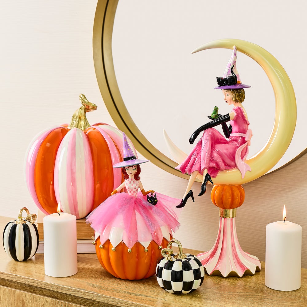 MacKenzie-Childs Glam 'O' Ween Witch On Moon Figurine