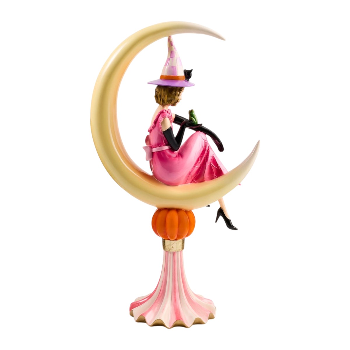 MacKenzie-Childs Glam 'O' Ween Witch On Moon Figurine